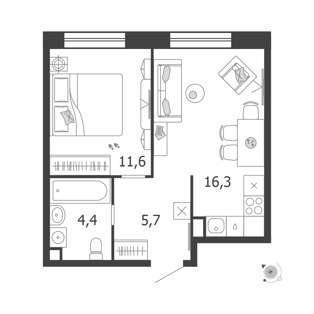 План с мебелью