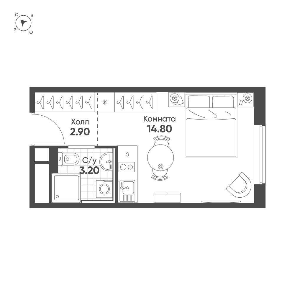 План с мебелью