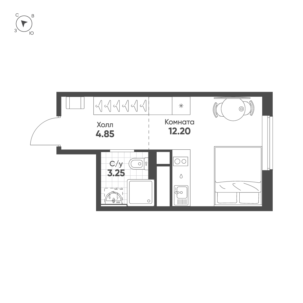 План с мебелью