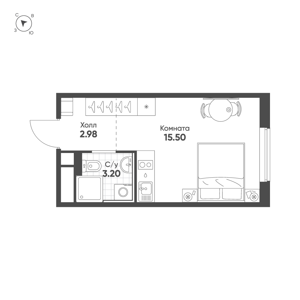 План с мебелью