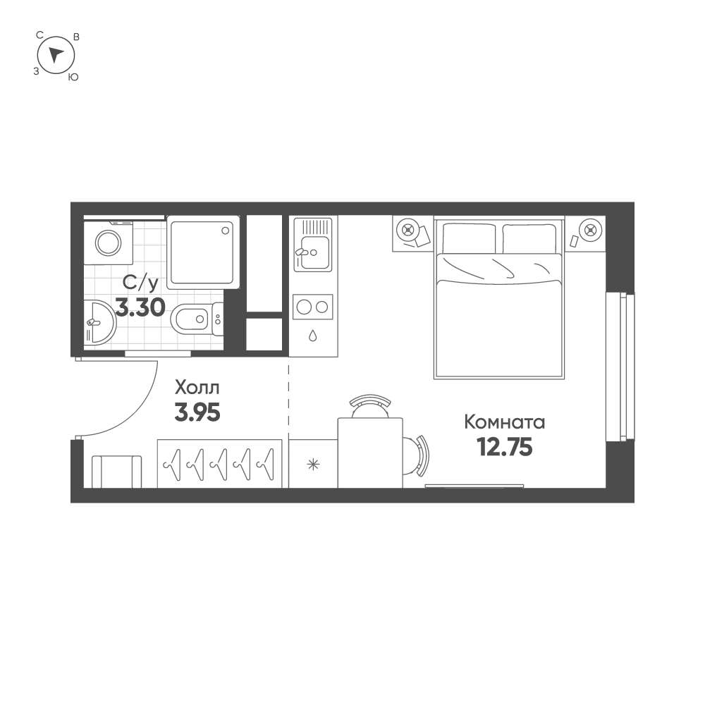 План с мебелью